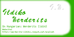 ildiko werderits business card